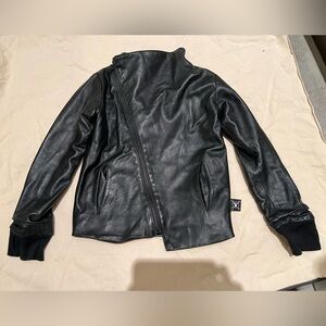 Nununu Kids Unisex lambskin leather  Jacket 4-5